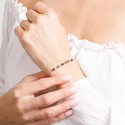 Kyanit, Sodalit, Chalcedon - srebrny pozłacany naszyjnik na zdrowie, duchowość, uzdrowienie - Oaza Szczęścia